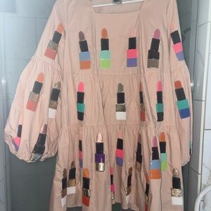 QUEEN OF SPARKLES Multicolor Lipstick Dress